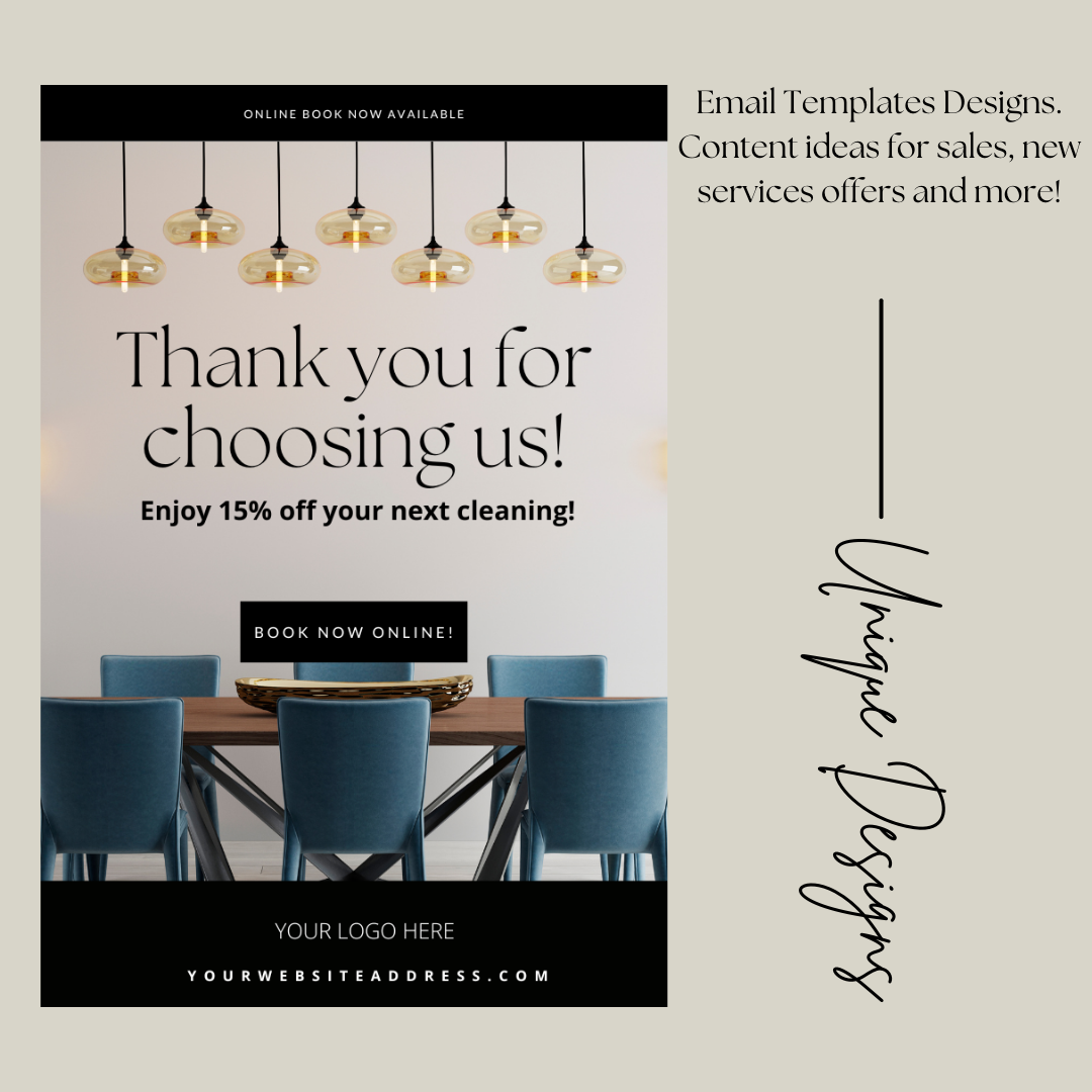 The Email Library - 19 Beautiful Aesthetic Email Templates For Your Cleaning Business