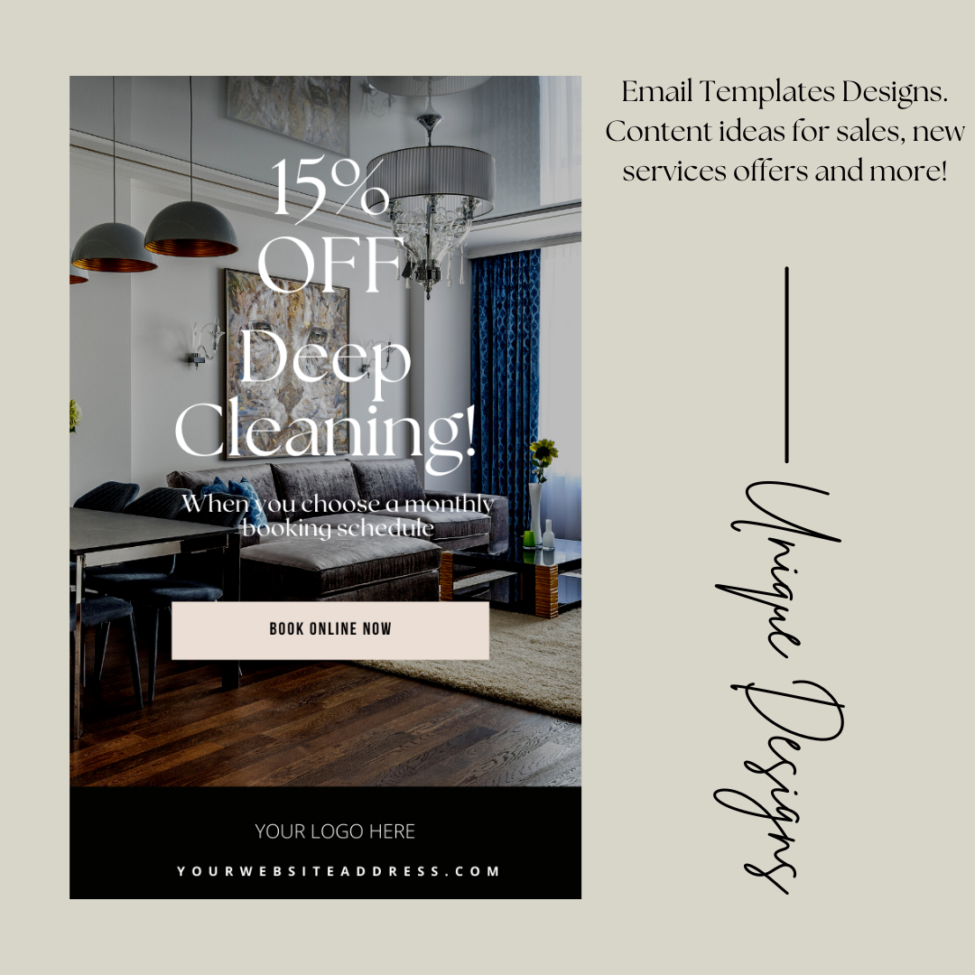 The Email Library - 19 Beautiful Aesthetic Email Templates For Your Cleaning Business